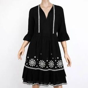 Kate Spade | Black Dress with White Embroidery